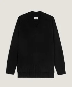 Hot Rodier Pull oversize col V en cachemire noir