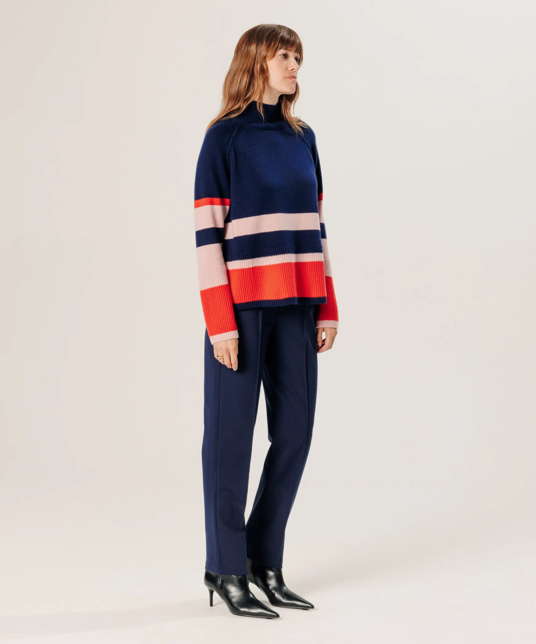 Rodier Pull oversize en cachemire bleu marine