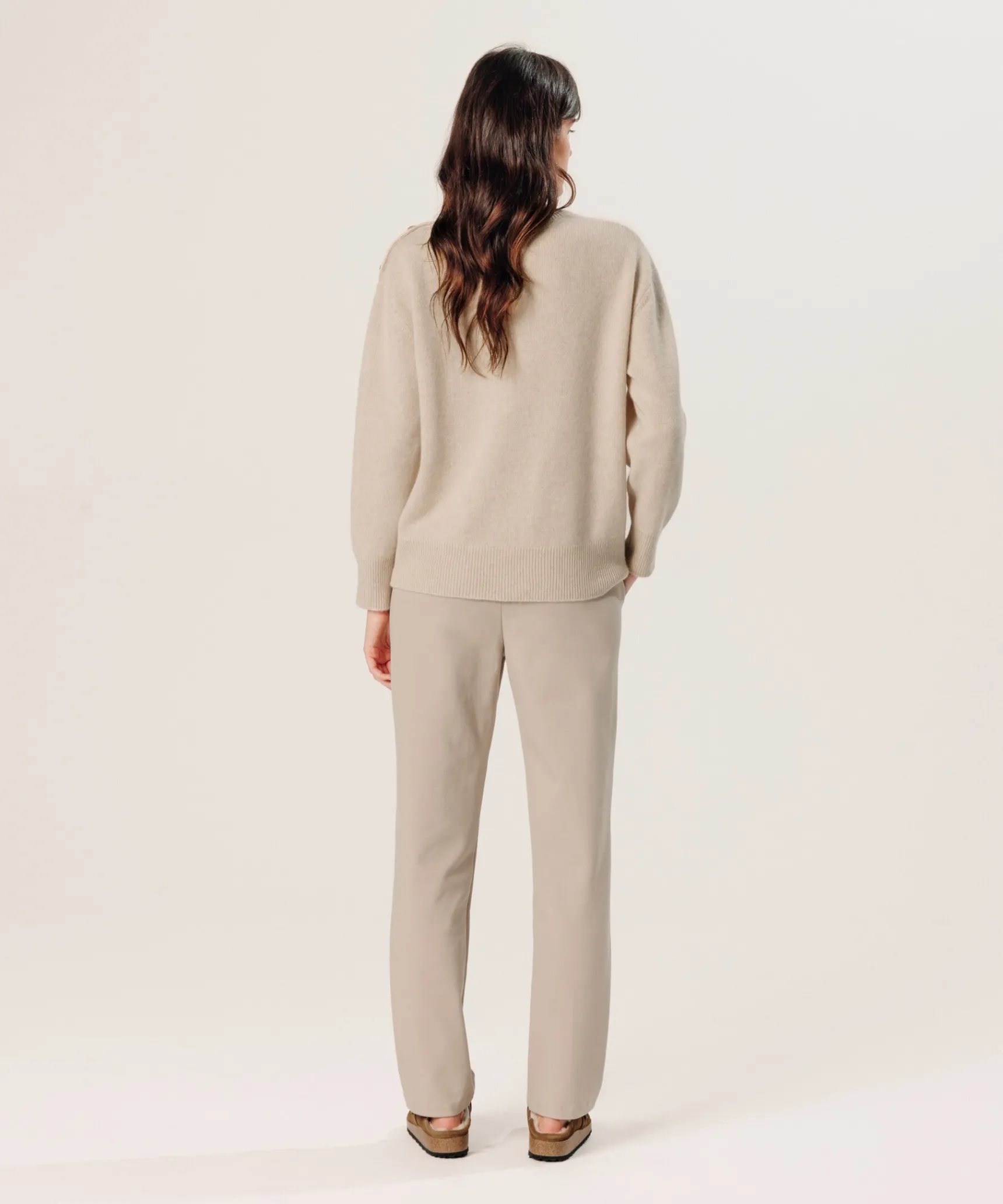 Discount Rodier Pull oversize en cachemire blanc creme