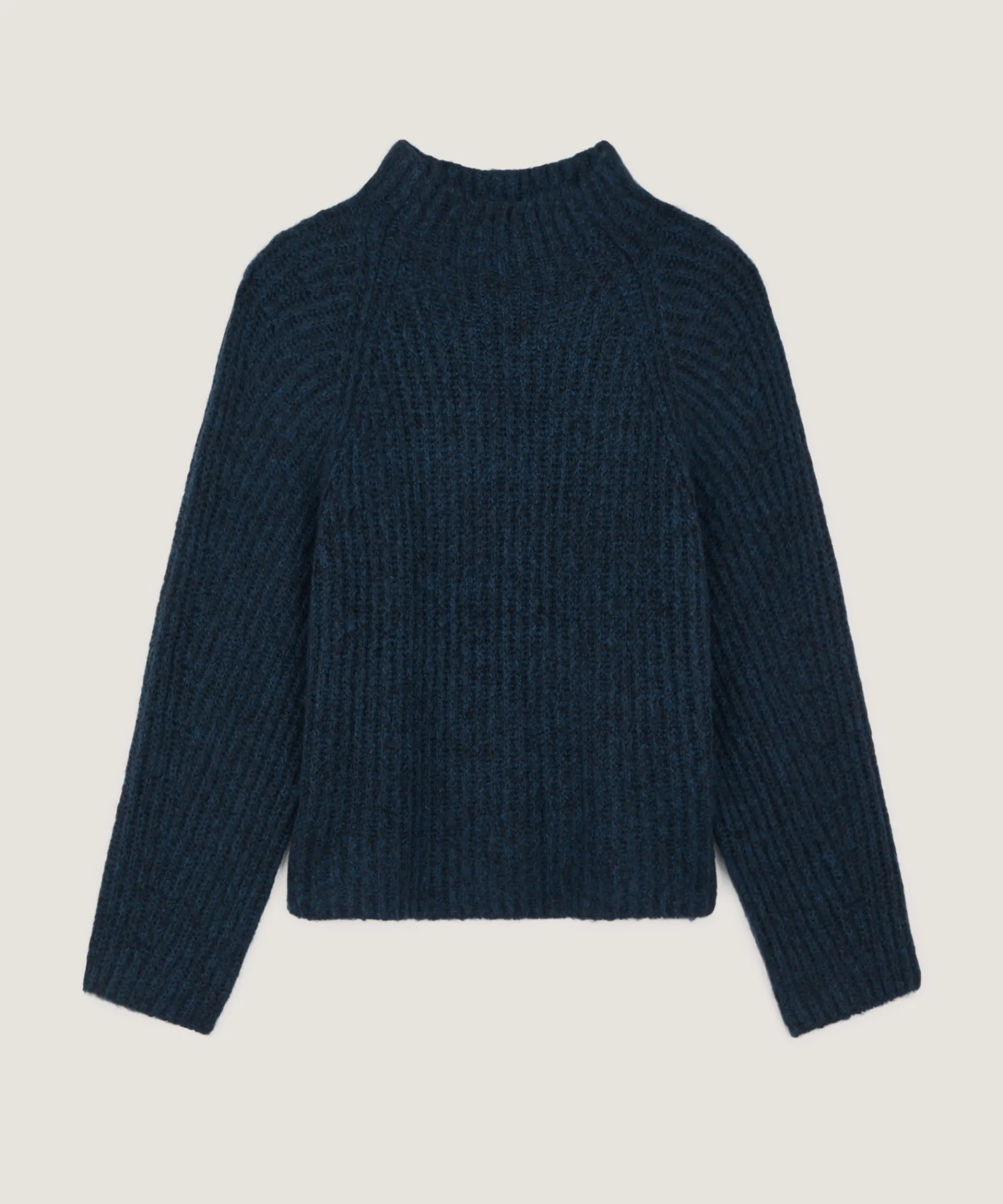 Rodier Pull oversize en grosse maille chiné bleu marine