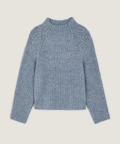 Outlet Rodier Pull oversize en grosse maille chiné bleu