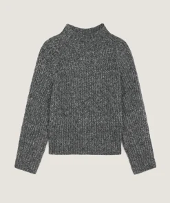 Hot Rodier Pull oversize en grosse maille chiné gris chiné