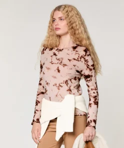 Discount Rodier Pull Tie & Dye en laine et cachemire beige