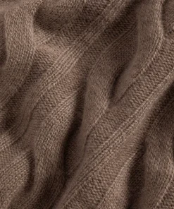 New Rodier Pull torsadé court en cachemire marron havane