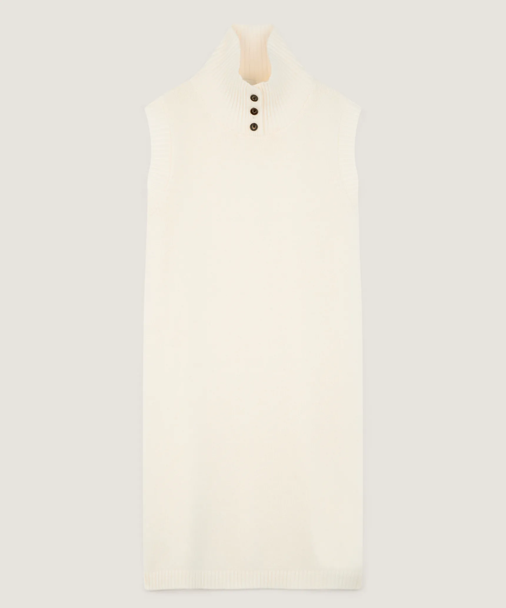 Discount Rodier Robe droite en laine blanc écru