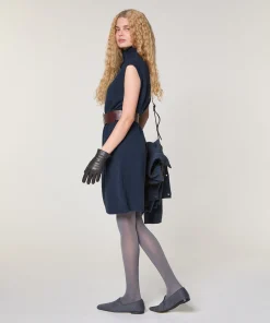 Sale Rodier Robe droite en laine bleu denim
