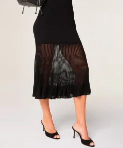 Online Rodier Robe longue bi-matière noir