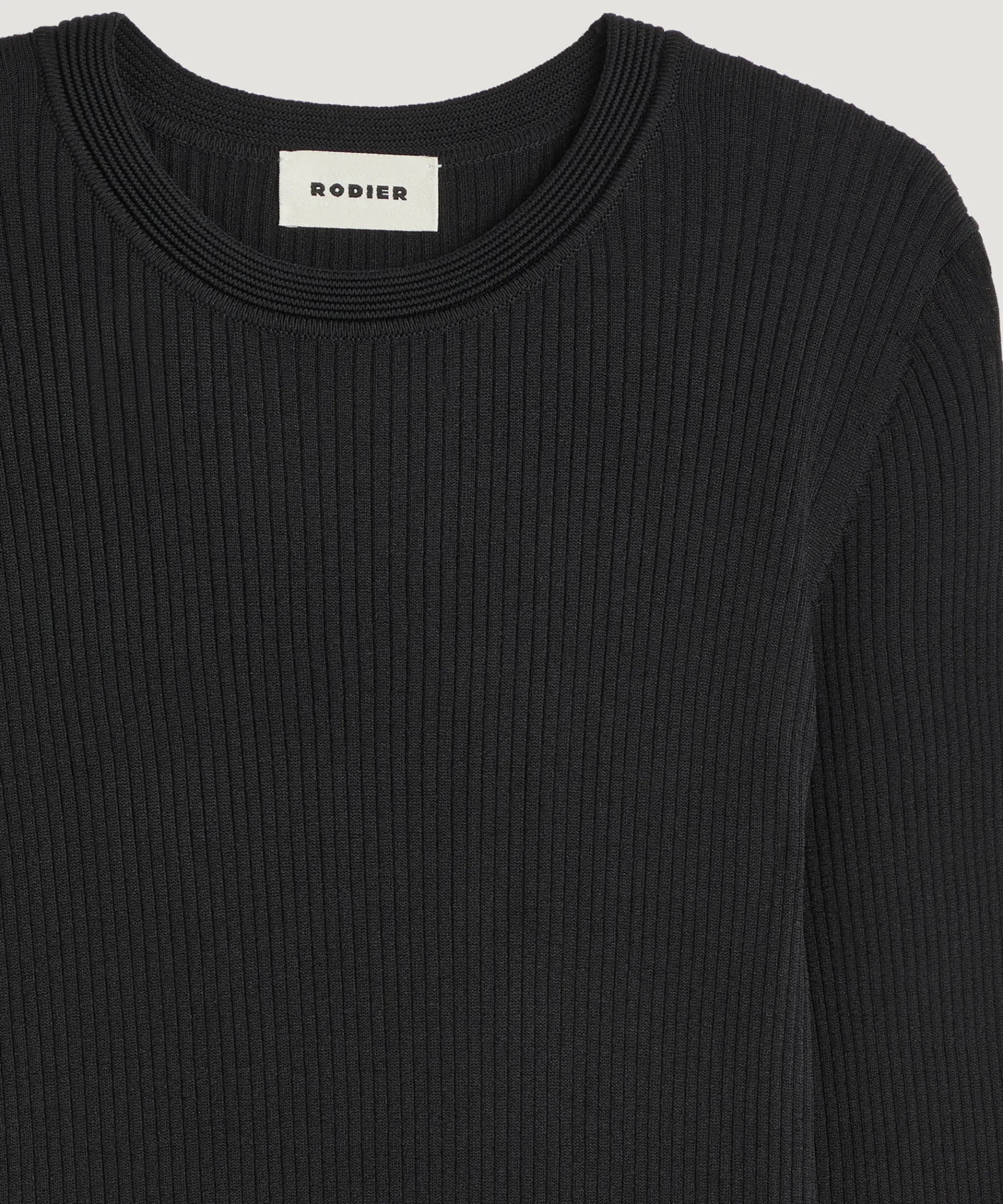 Online Rodier Robe longue bi-matière noir