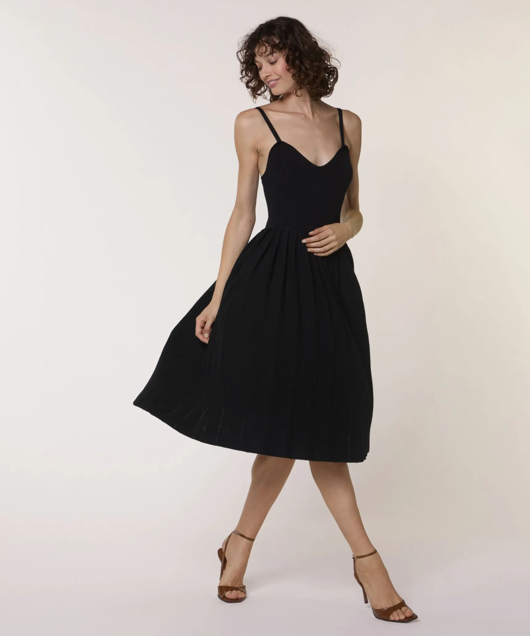 Online Rodier Robe longue en maille noir