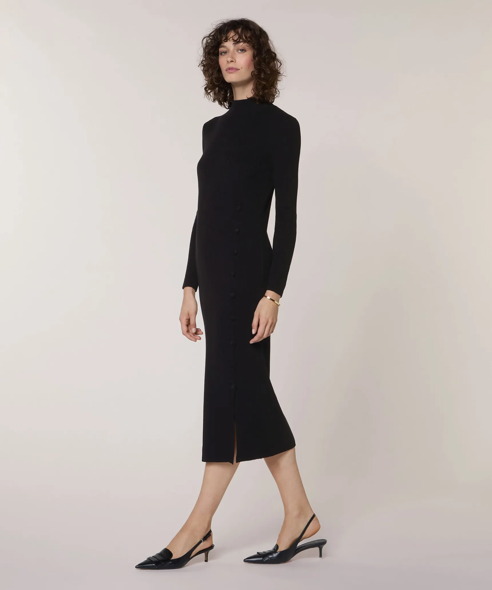 New Rodier Robe longue en maille noir