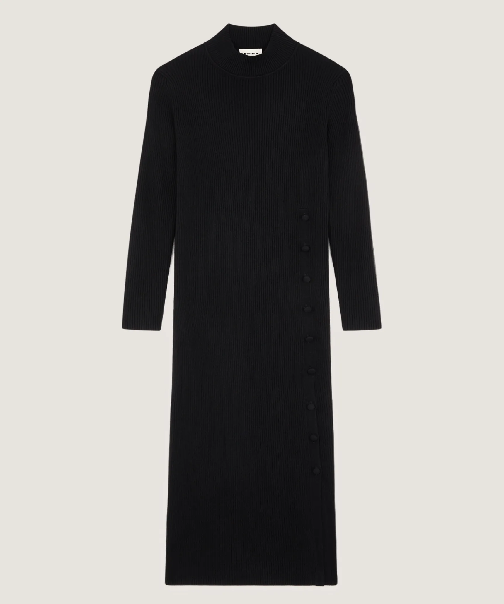 New Rodier Robe longue en maille noir