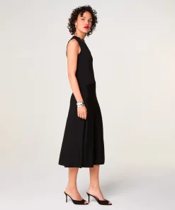 Best Rodier Robe longue évasée noir