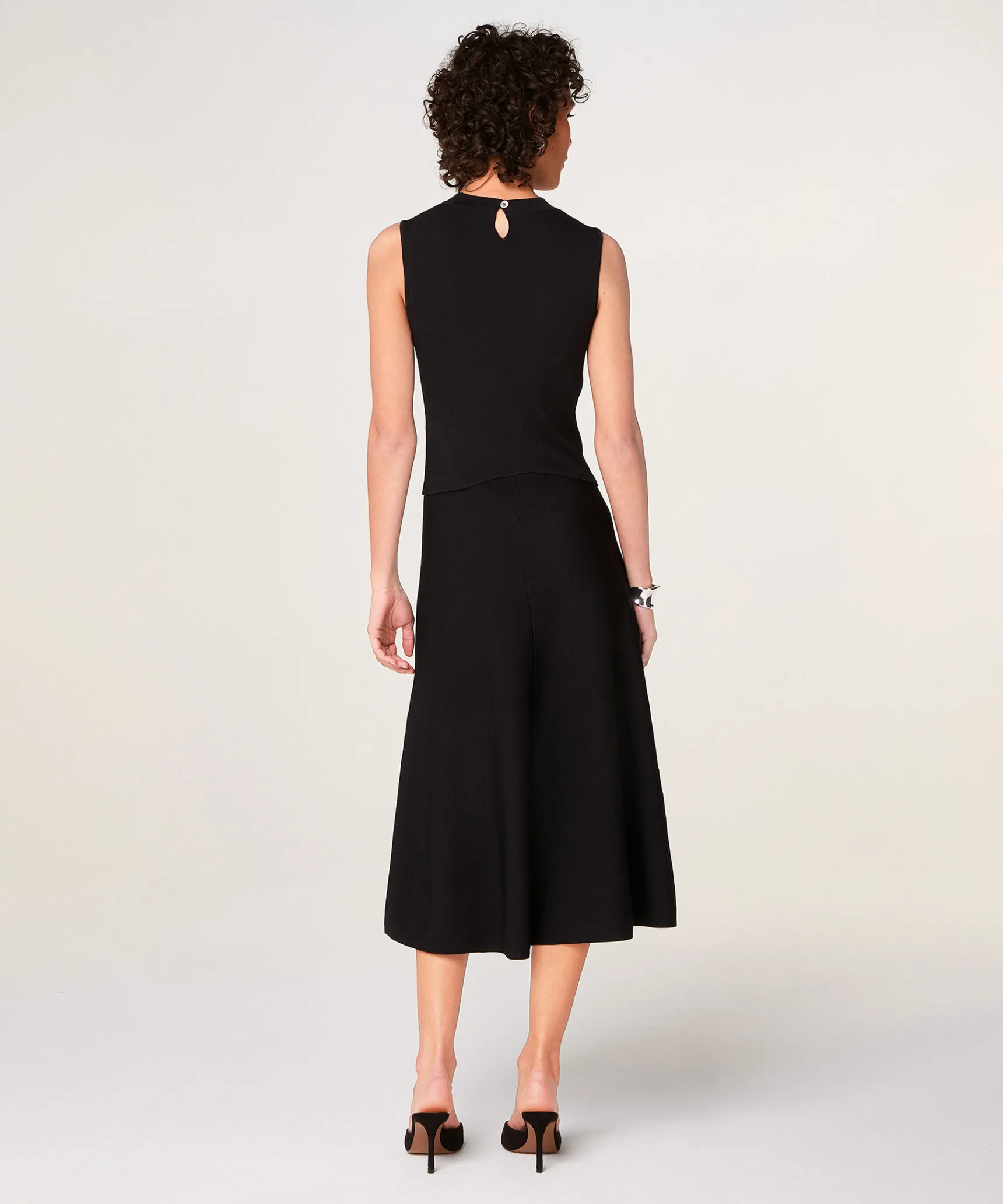 Best Rodier Robe longue évasée noir
