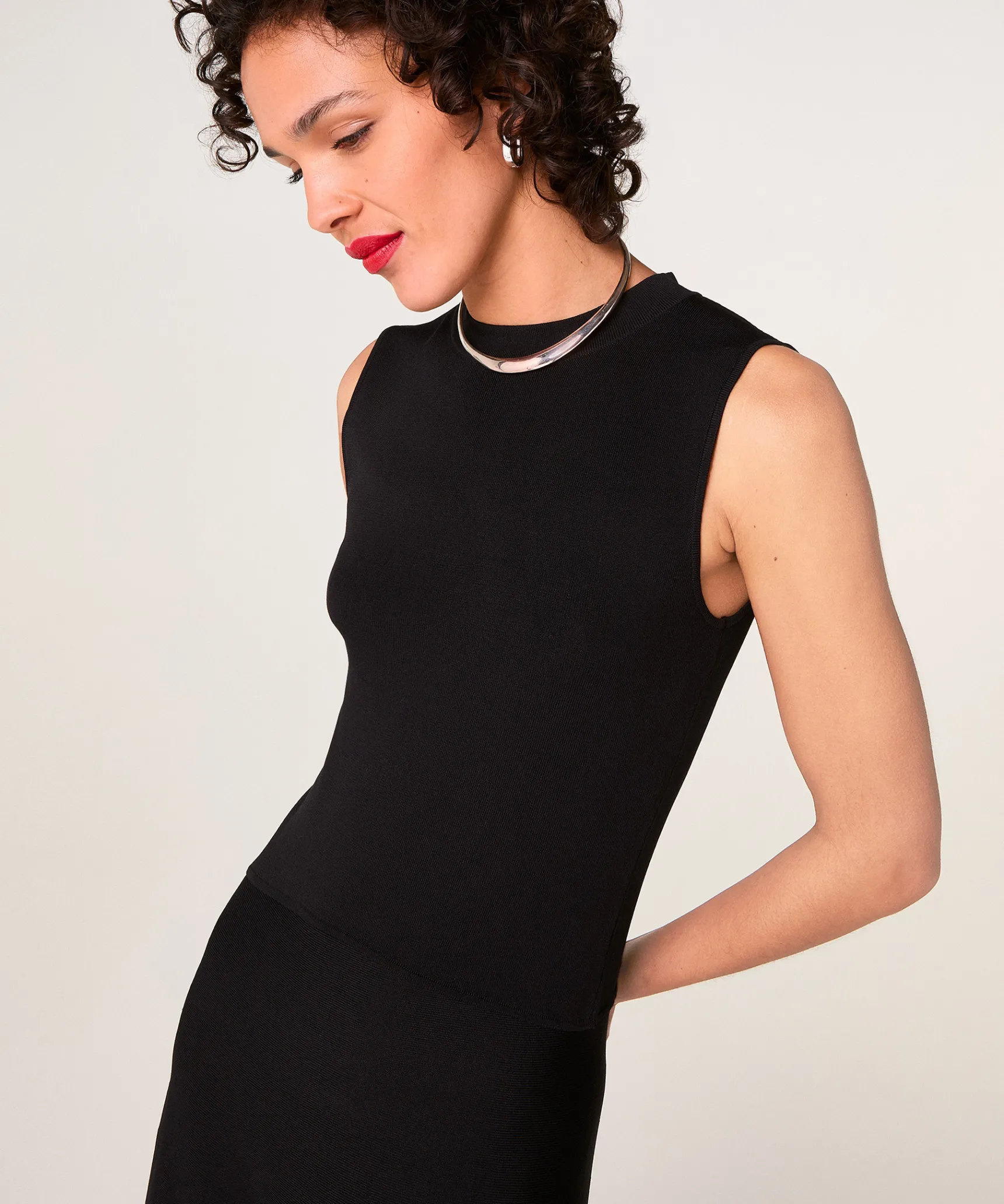 Best Rodier Robe longue évasée noir