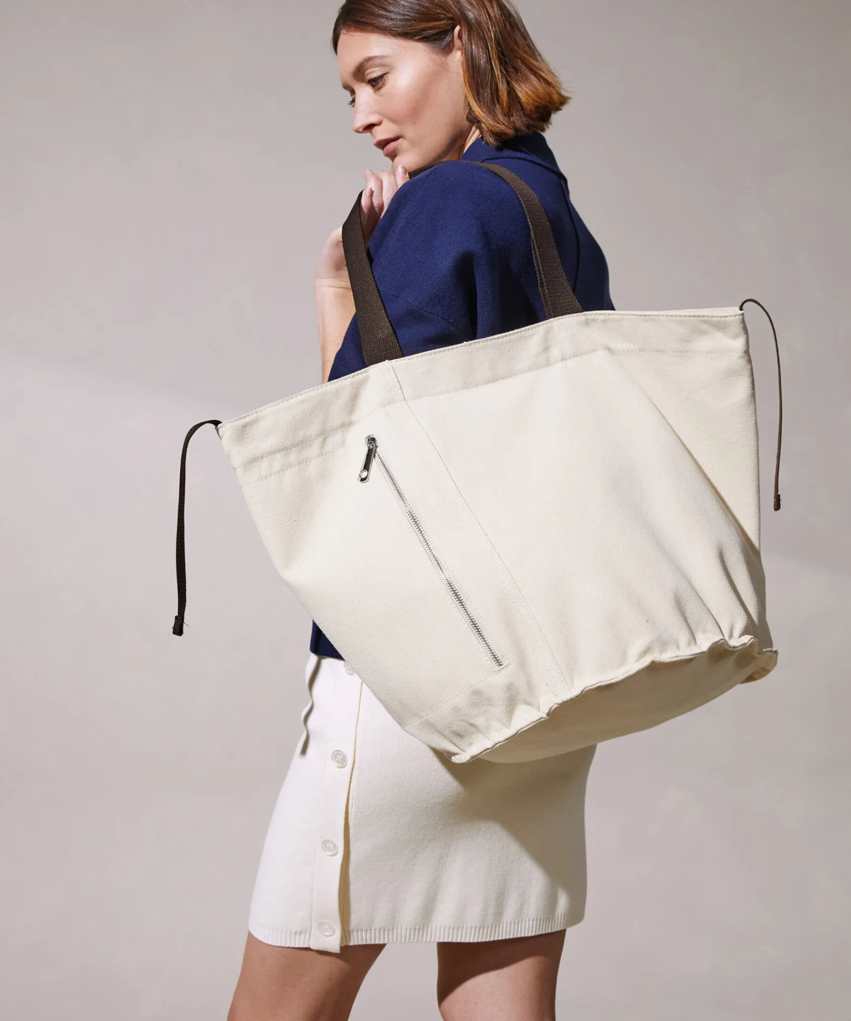 Best Rodier Sac en toile blanc écru