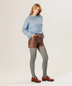 Discount Rodier Short en cuir marron