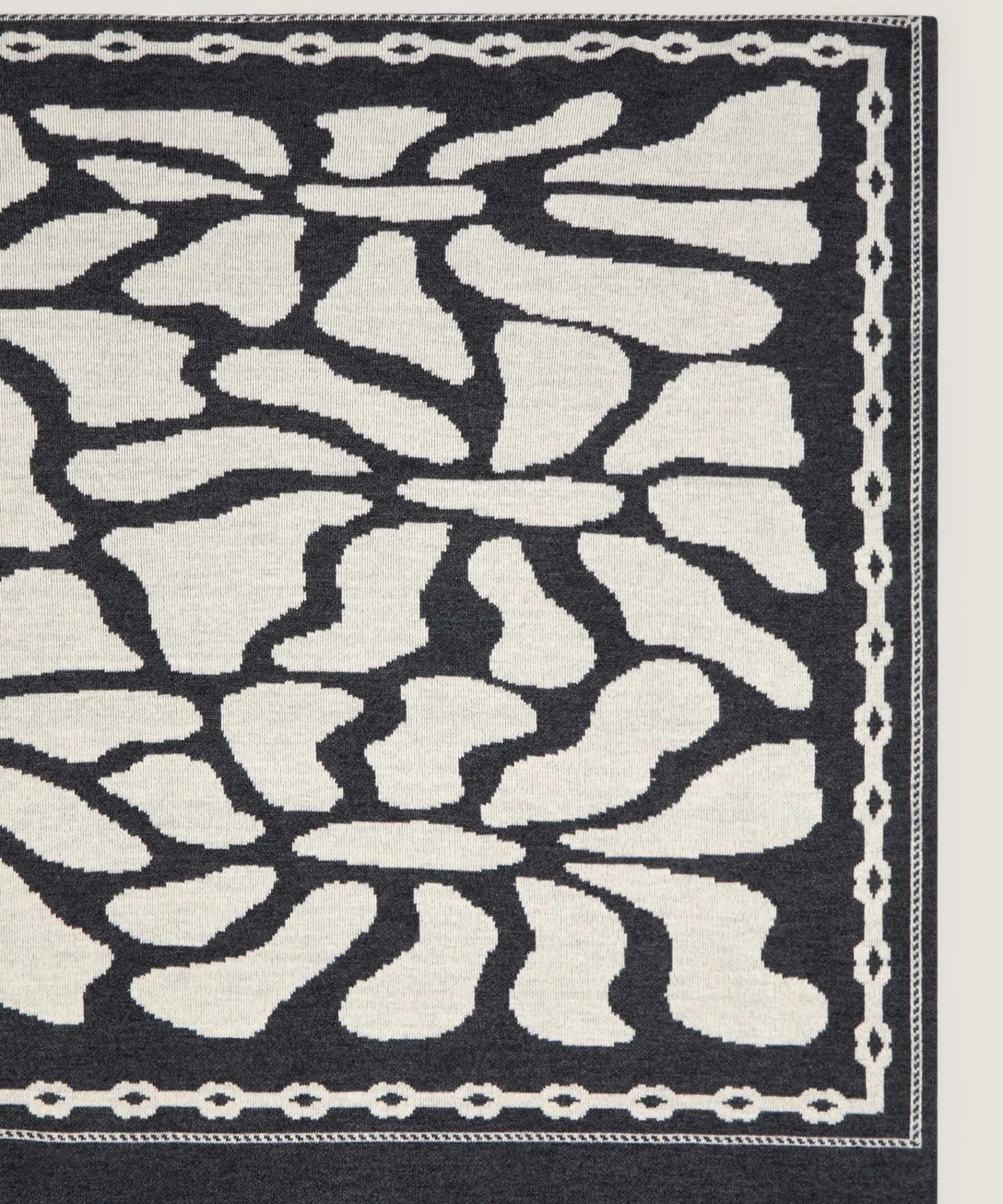 Clearance Rodier Étole en maille jacquard gris foncé
