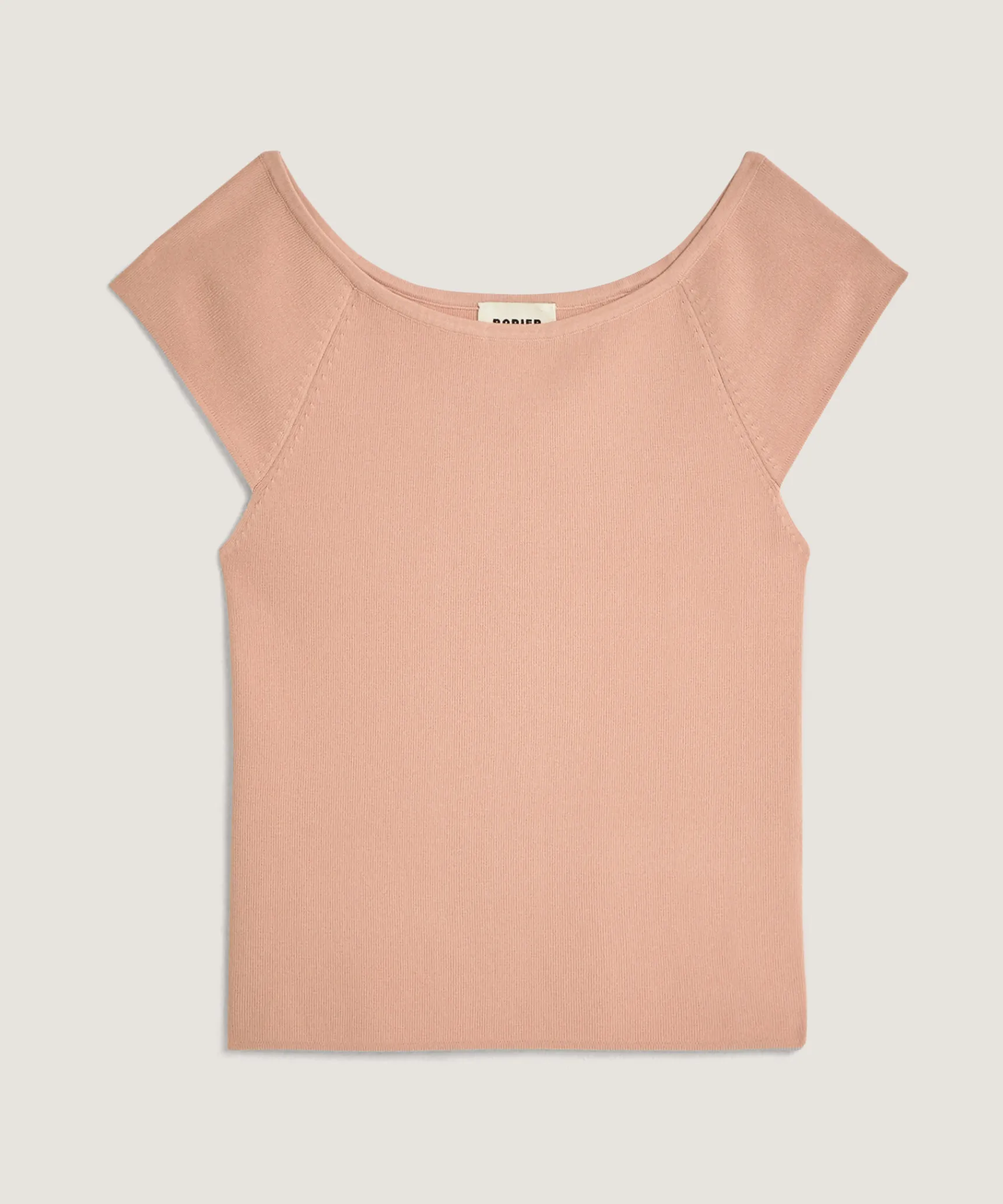 Best Rodier Top encolure bateau rose poudré