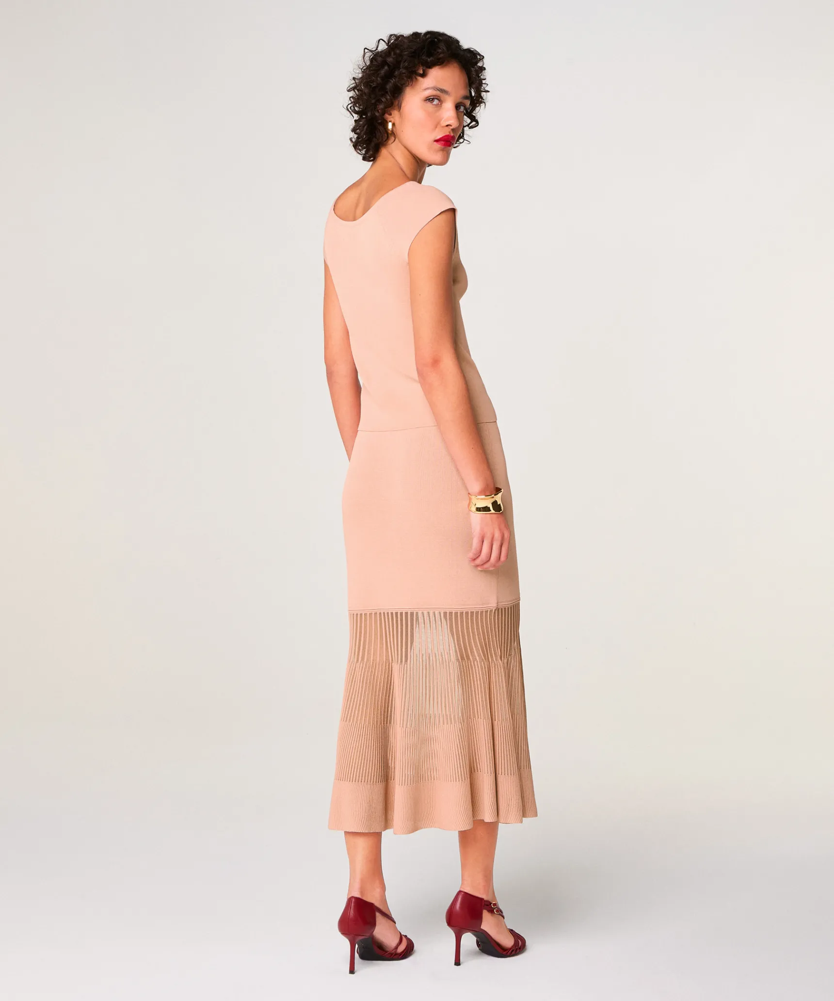 Best Rodier Top encolure bateau rose poudré