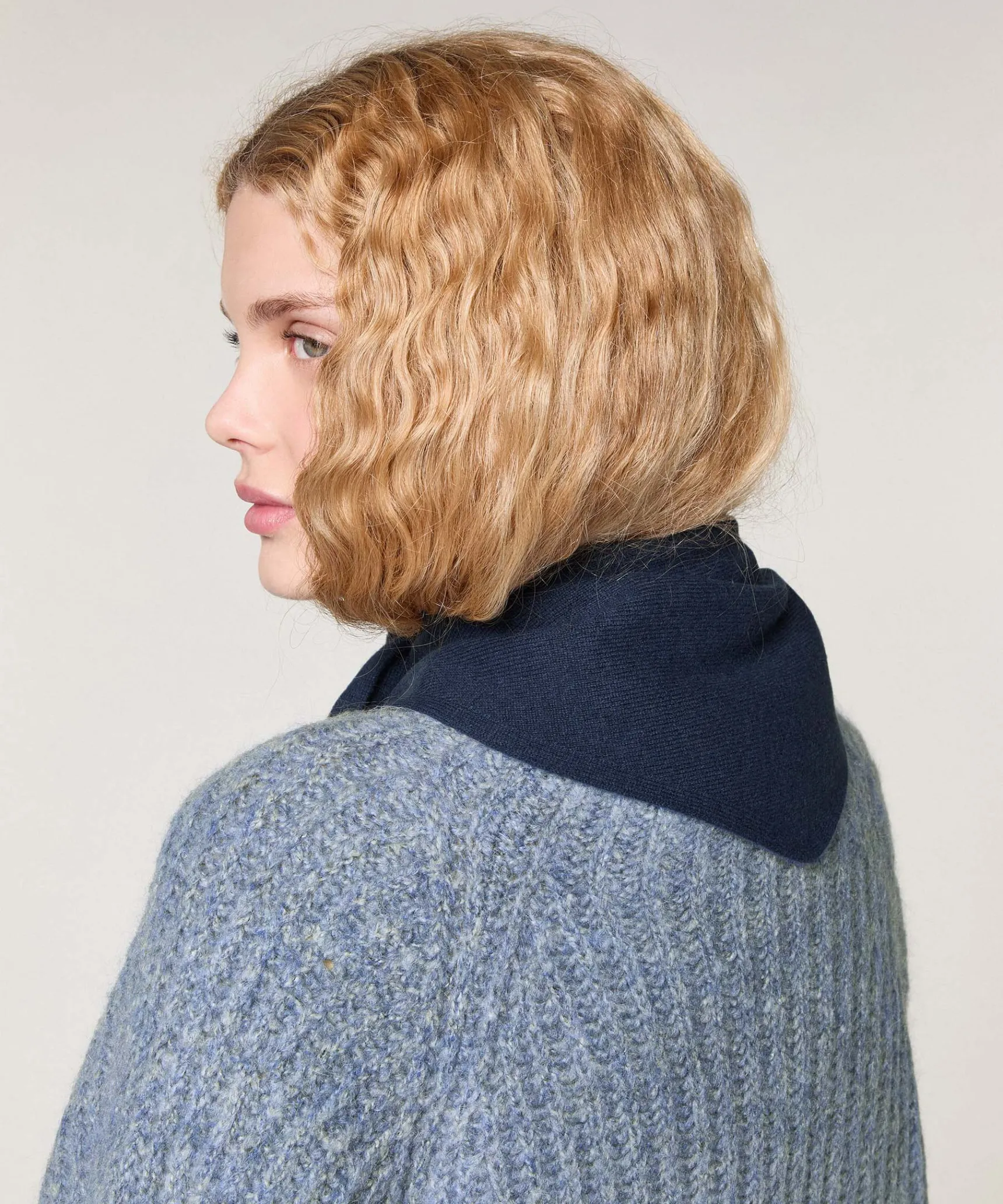 Online Rodier Tour de cou en laine bleu denim