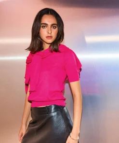 Best Rodier Twin-set coton rose magenta