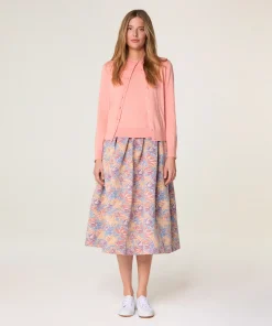 New Rodier Twin-set en coton rose saumon