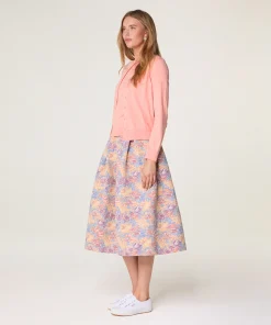 New Rodier Twin-set en coton rose saumon