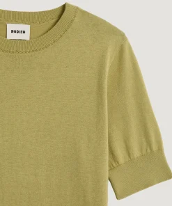 Hot Rodier Twin-set en coton vert pistache