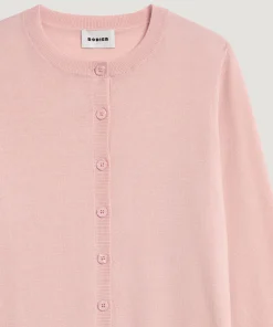 Rodier Twin-set en laine mérinos rose perle