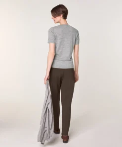 Clearance Rodier Twin-set en laine mérinos gris chiné