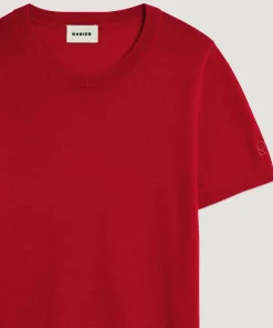 Rodier Twin-set en laine mérinos rouge