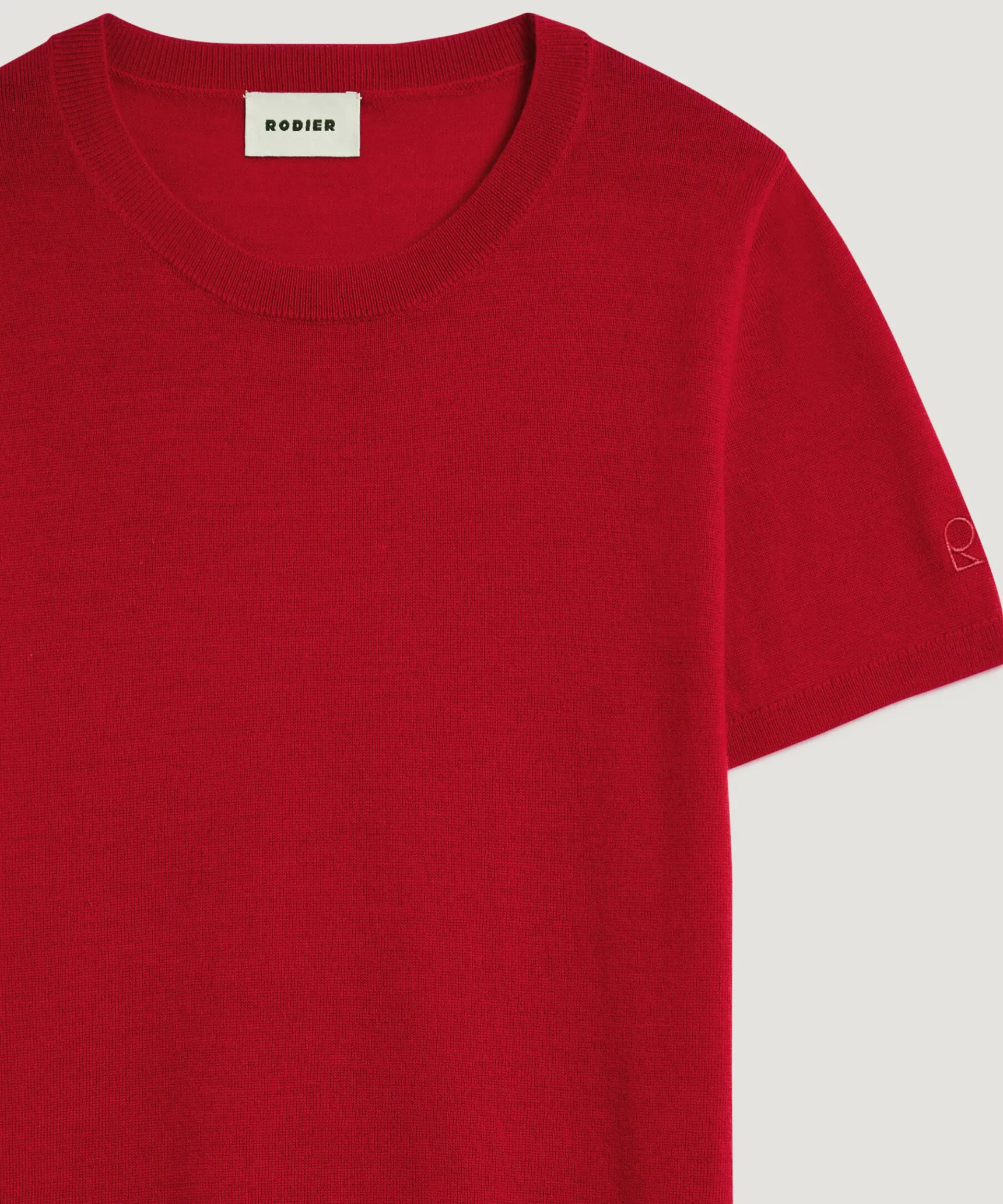 Rodier Twin-set en laine mérinos rouge