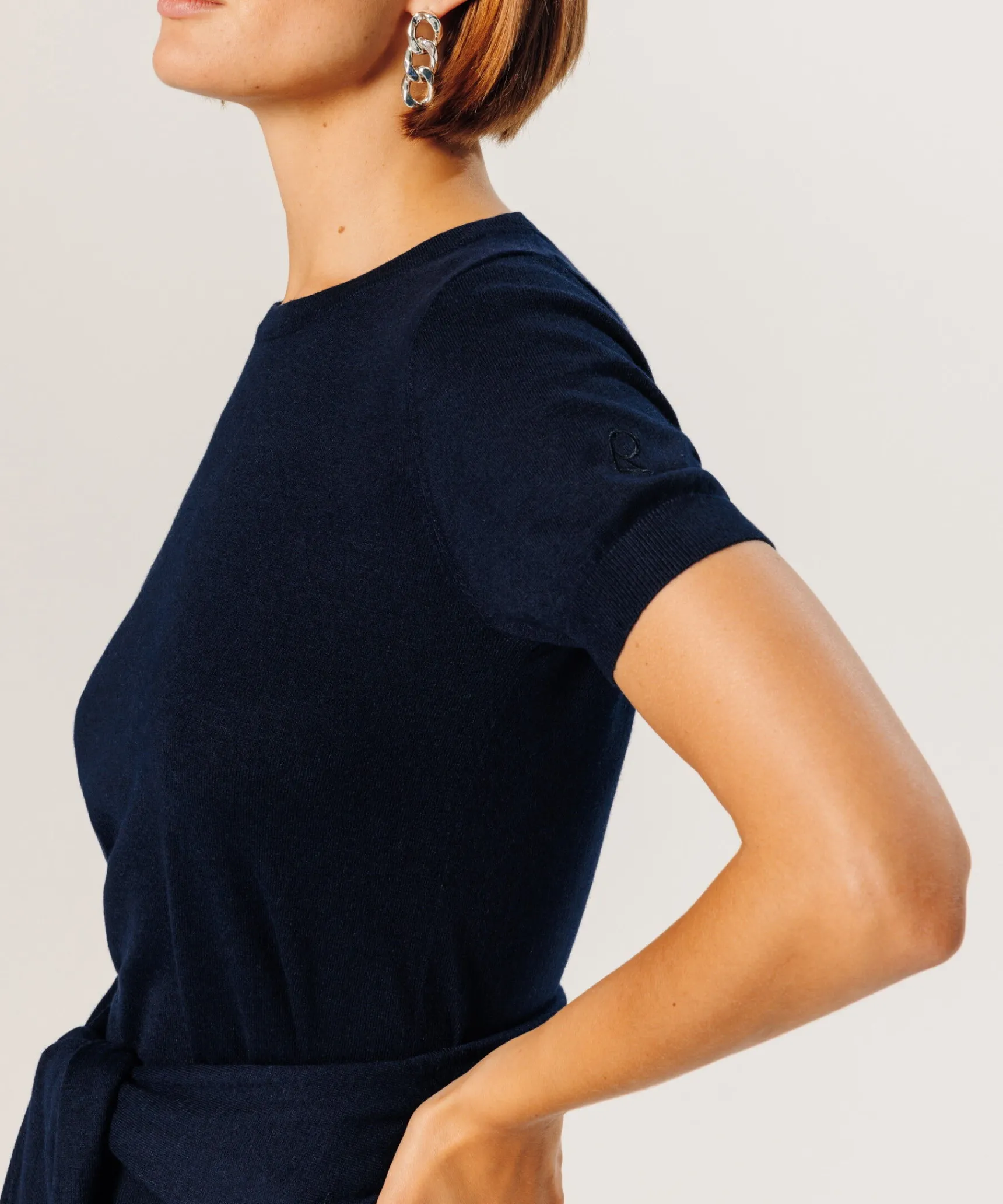 Sale Rodier Twin-set en maille bleu nuit