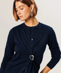 Sale Rodier Twin-set en maille bleu nuit