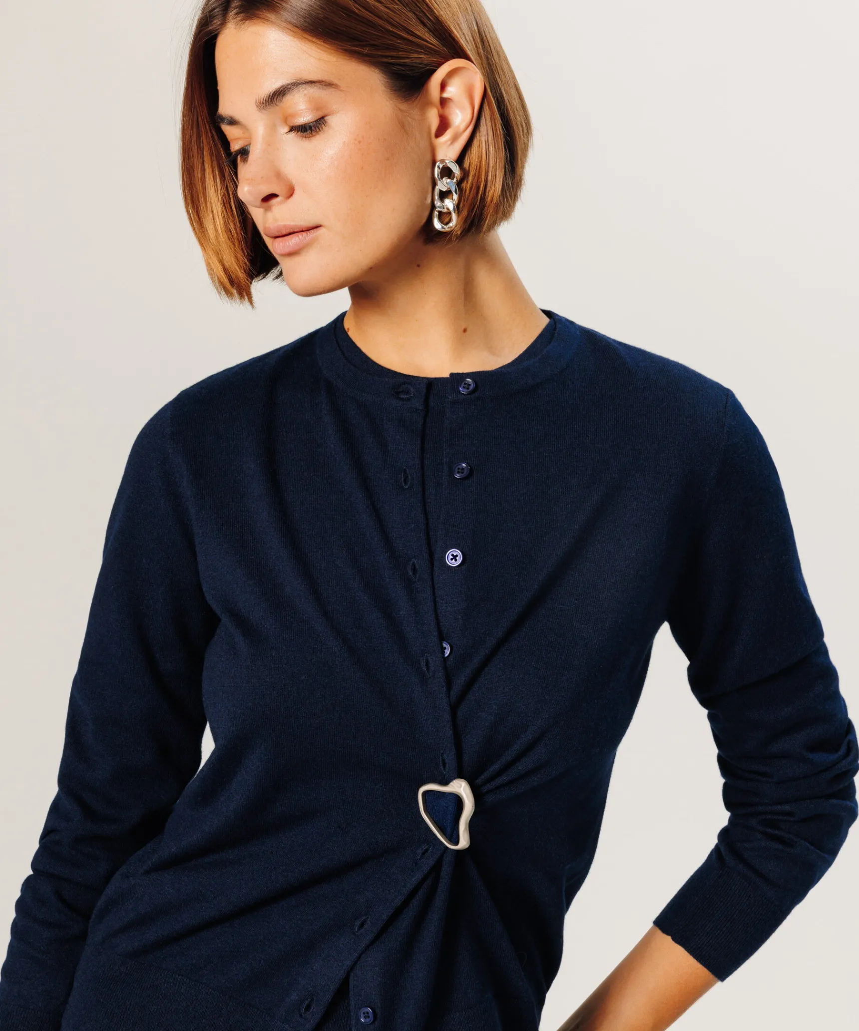Sale Rodier Twin-set en maille bleu nuit