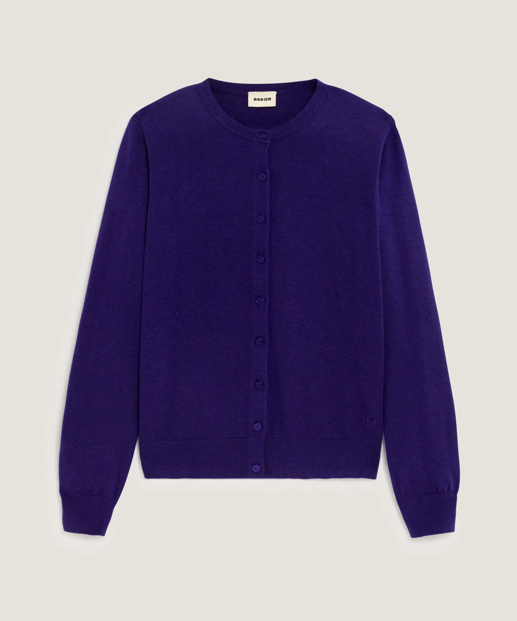 Sale Rodier Twin-set en maille violet fonce