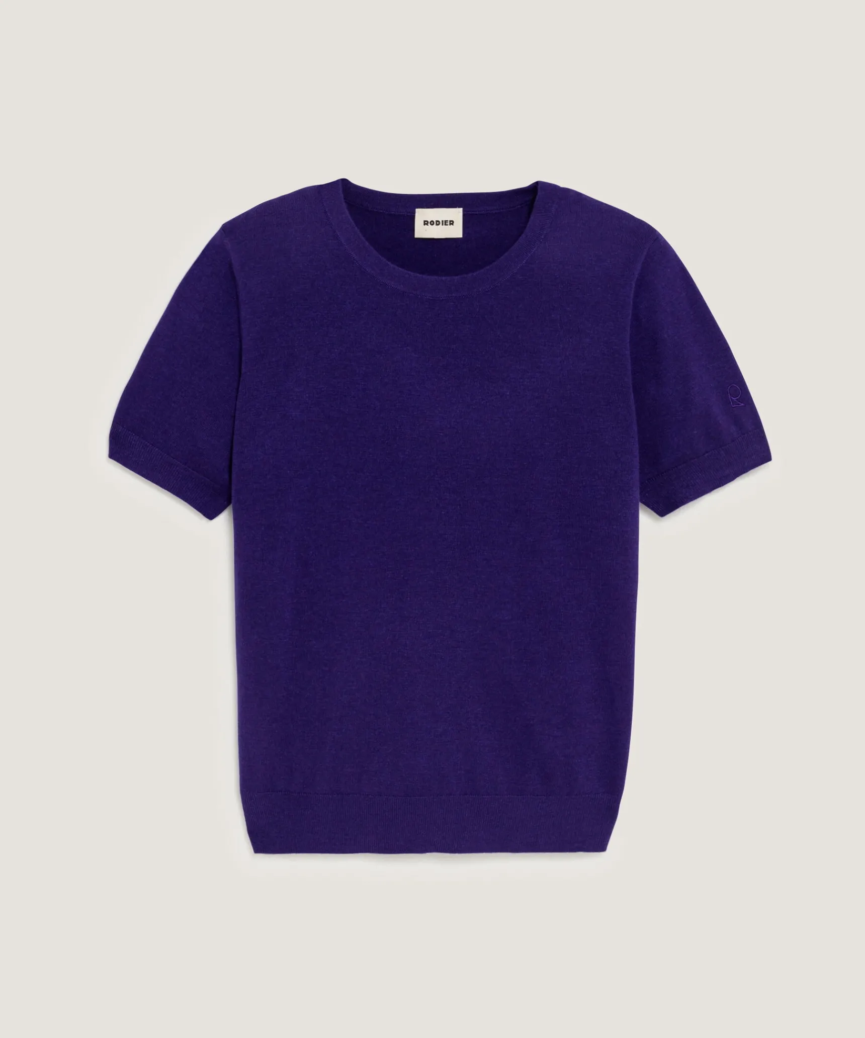 Sale Rodier Twin-set en maille violet fonce