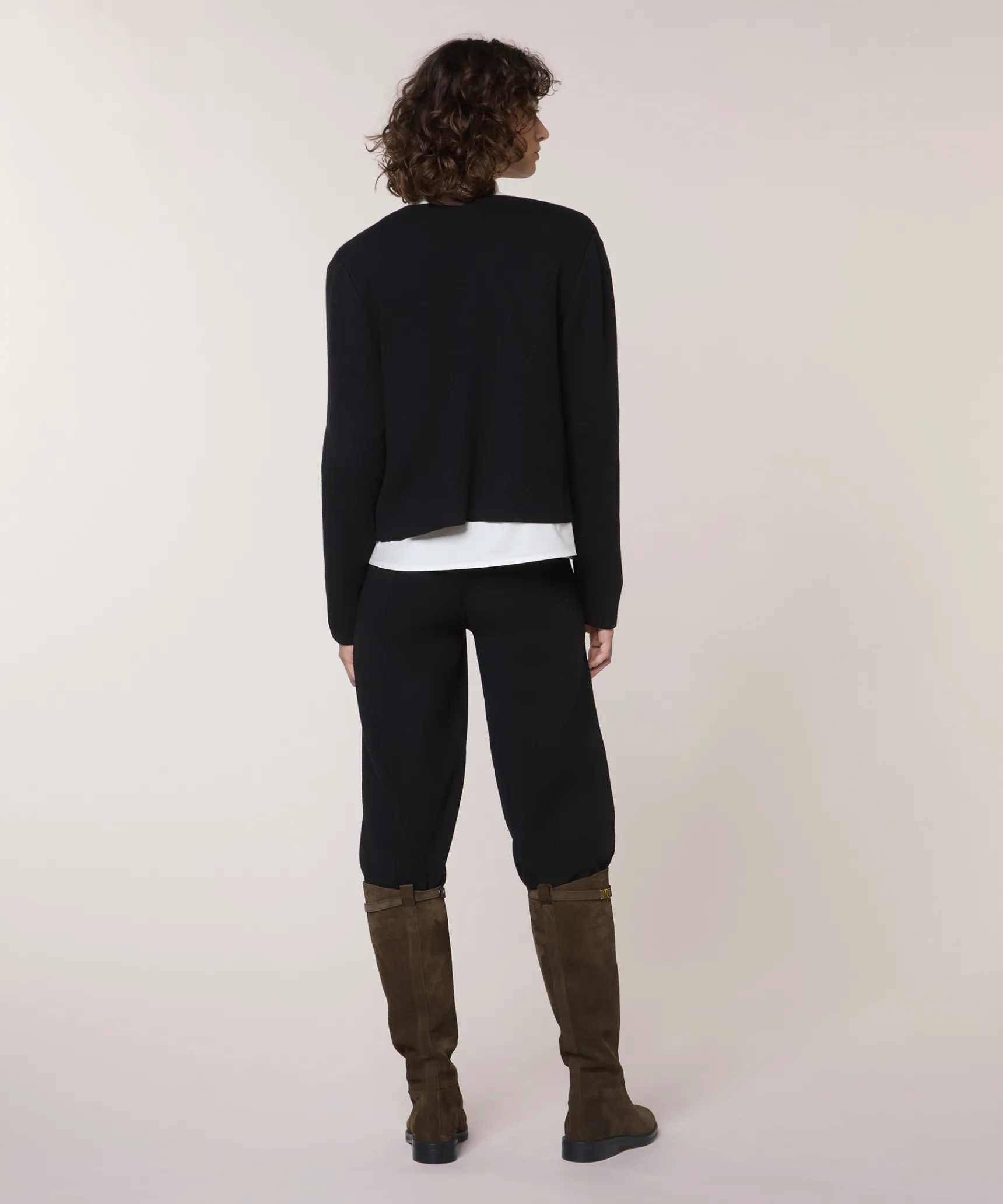 Clearance Rodier Veste courte en maille double face noir