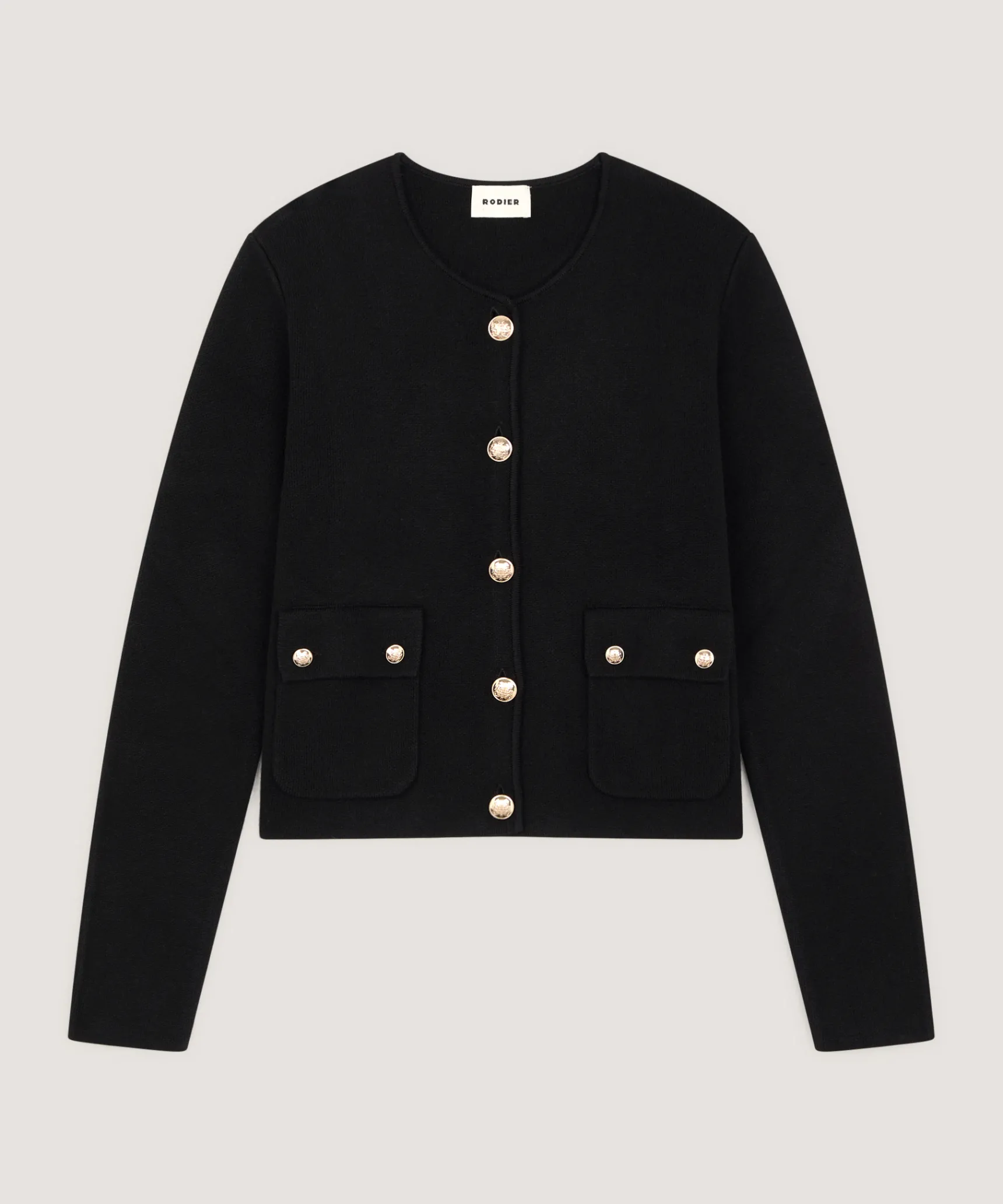 Clearance Rodier Veste courte en maille double face noir