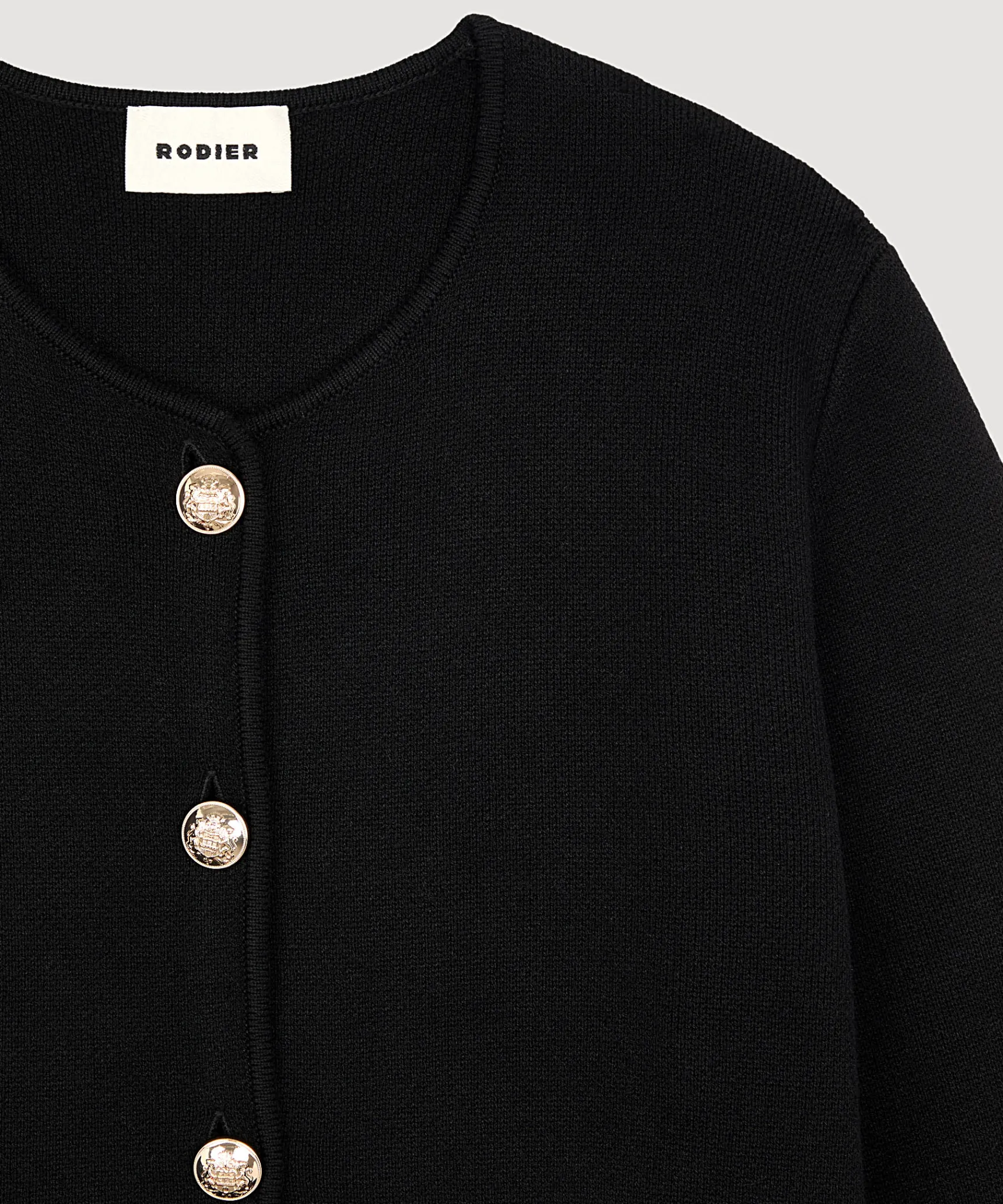 Clearance Rodier Veste courte en maille double face noir