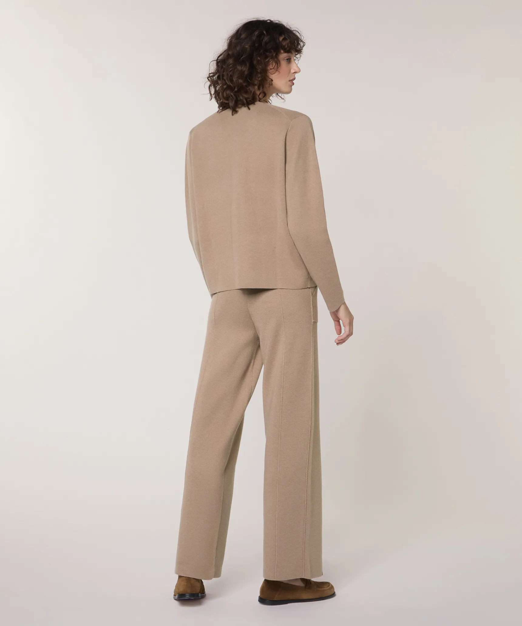 Best Rodier Veste courte en maille milano marron moka