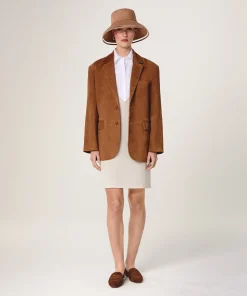 Online Rodier Veste en cuir de chèvre velours camel