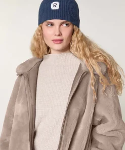 Rodier Veste reversible en peau lainée marron taupe
